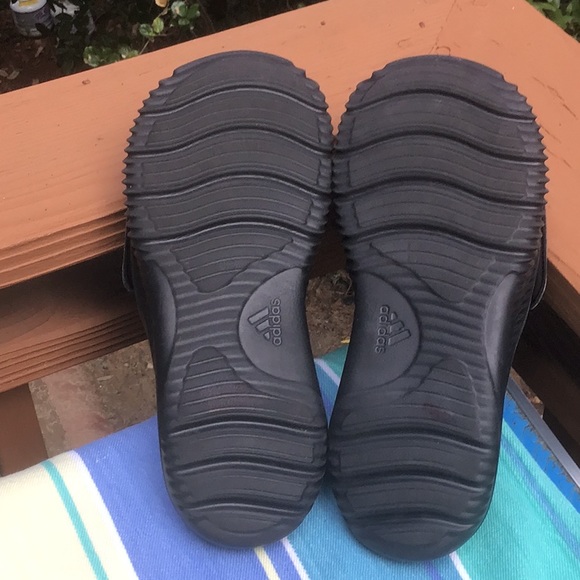 Adidas Bounce Black Slides Sz 7 - Picture 2 of 8